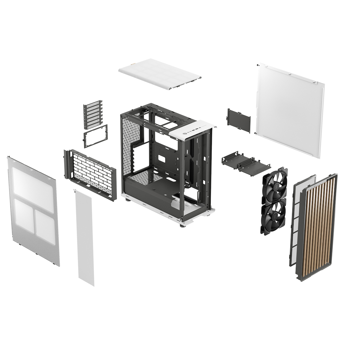 Fractal Design North Gaming Midi Tower Κουτί Υπολογιστή με Πλαϊνό Παράθυρο Chalk White - Image 7