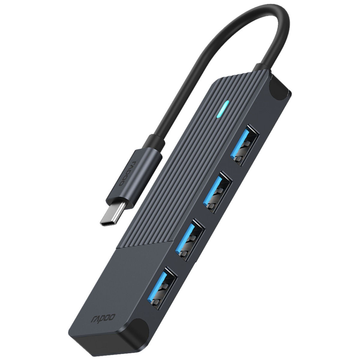 Rapoo USB 3.2 Hub 4 Θυρών με σύνδεση USB-C Γκρι (11416)
