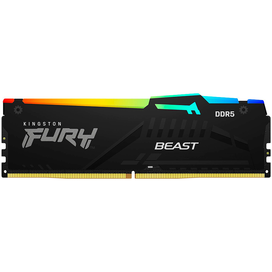 Kingston Fury Beast RGB DDR5 64GB RAM με 2x32GB Modules και Ταχύτητα 6000 για Desktop KF560C36BBEAK2-64 - Image 2