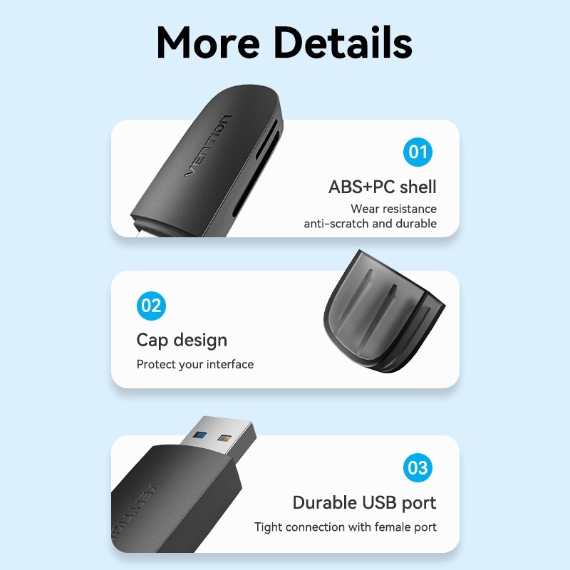 Vention Card Reader USB 3.0 για SD/microSD (CLGB0) - Image 2