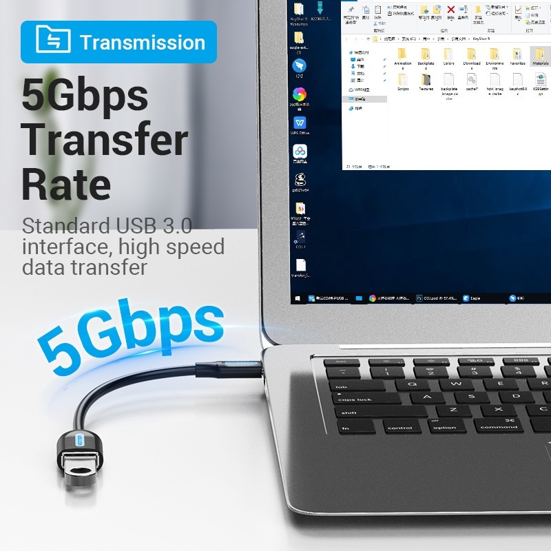Vention Μετατροπέας USB-C male σε USB-A female (CCVBB) - Image 2