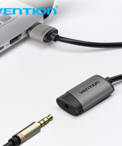 Alternative view of Vention Εξωτερική USB Κάρτα Ήχου σε Γκρι χρώμα OMTP-CTIA