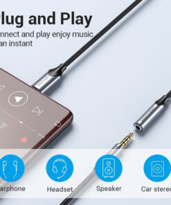 Alternative view of Vention Μετατροπέας USB-C male σε 3.5mm male Γκρι 1τμχ BGMHA