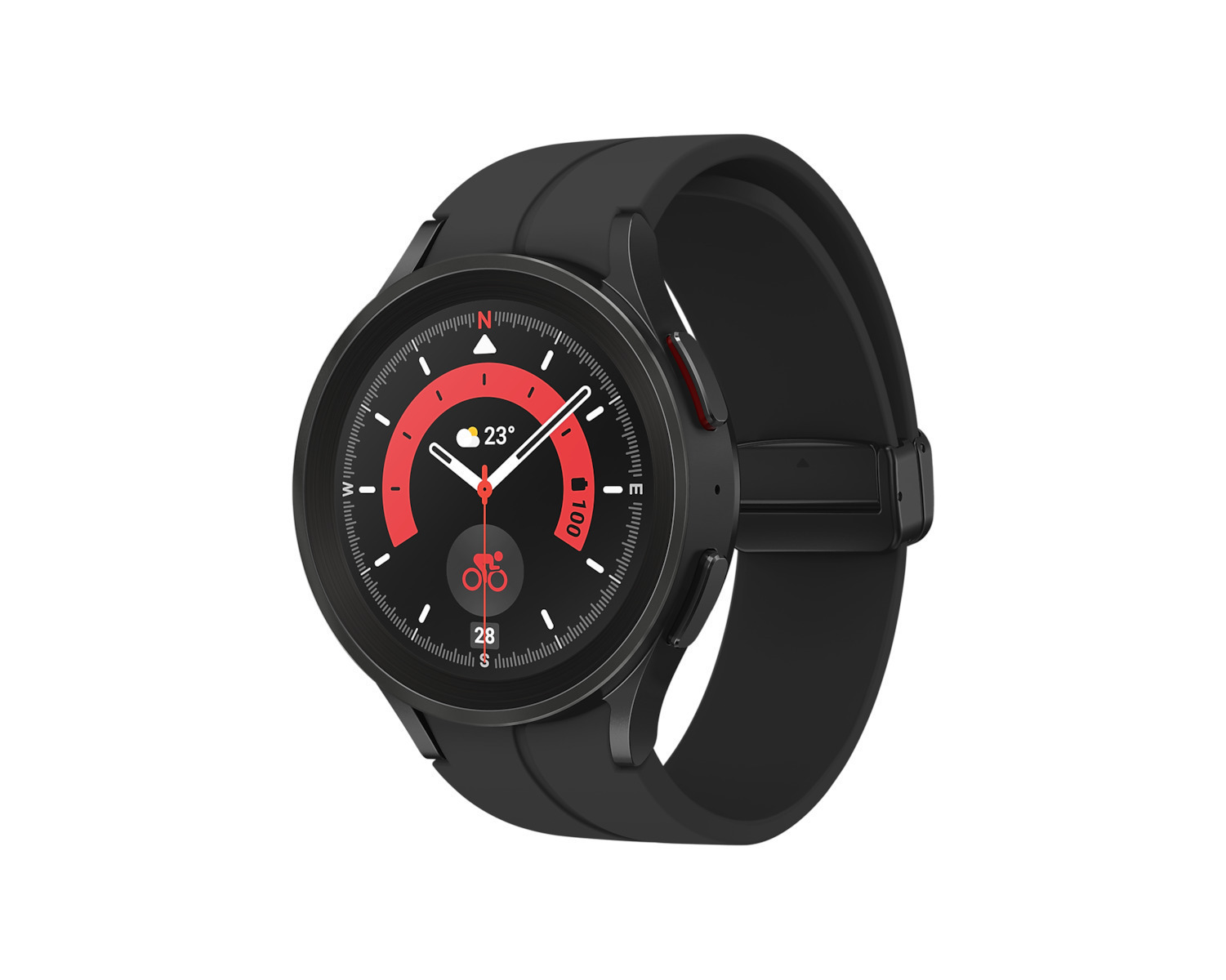 Samsung Galaxy Watch5 Pro LTE Titanium 45mm Αδιάβροχο με Παλμογράφο (Black) - Image 2