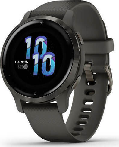 Garmin Venu 2S Stainless Steel 40mm Αδιάβροχο Smartwatch με Παλμογράφο (Slate / Graphite) - Image 2