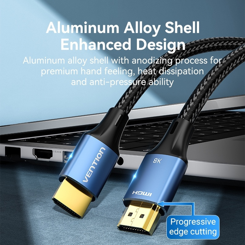 Vention HDMI 2.0 Braided Cable HDMI male - HDMI male 5m Μπλε (ALGLJ) - Image 3