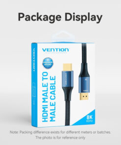 Alternative view of Vention HDMI 2.0 Braided Cable HDMI male - HDMI male 5m Μπλε (ALGLJ)