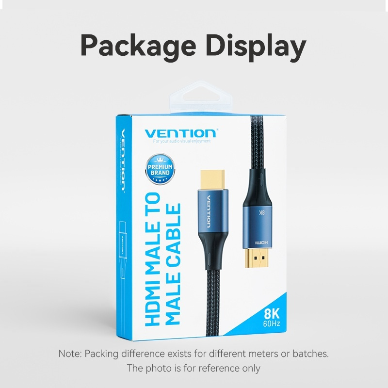 Vention HDMI 2.0 Braided Cable HDMI male - HDMI male 5m Μπλε (ALGLJ) - Image 2
