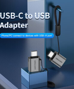 Alternative view of Vention Μετατροπέας USB-C male σε USB-A female Γκρι 1τμχ CDQH0