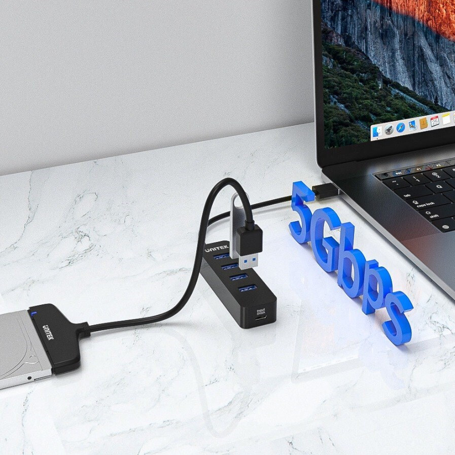 Unitek uHUB Q4 USB 3.0 Hub 4 Θυρών με σύνδεση USB-A (H1117A) - Image 4