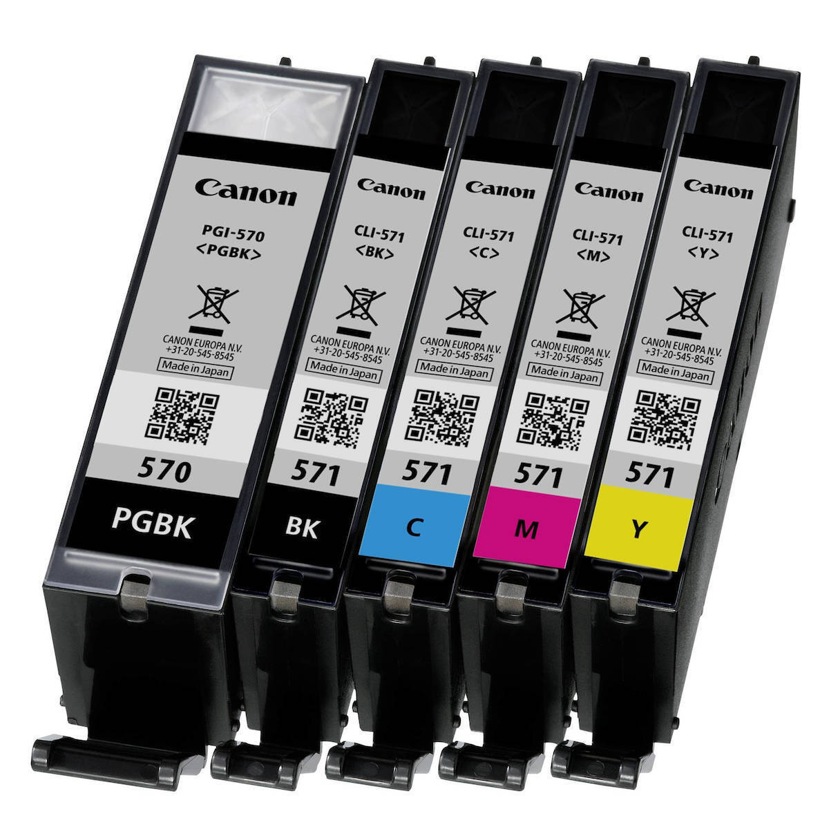 Canon PGI-570/CLI-571 Γνήσιο Πακέτο 4 Μελανιών Εκτυπωτή InkJet Κίτρινο / Κυανό / Ματζέντα / Μαύρο (0372C004) - Image 2