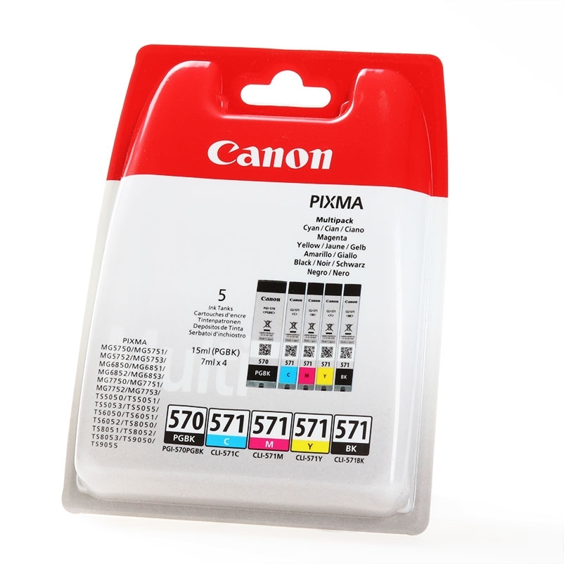 Canon PGI-570/CLI-571 Γνήσιο Πακέτο 4 Μελανιών Εκτυπωτή InkJet Κίτρινο / Κυανό / Ματζέντα / Μαύρο (0372C004) - Image 3