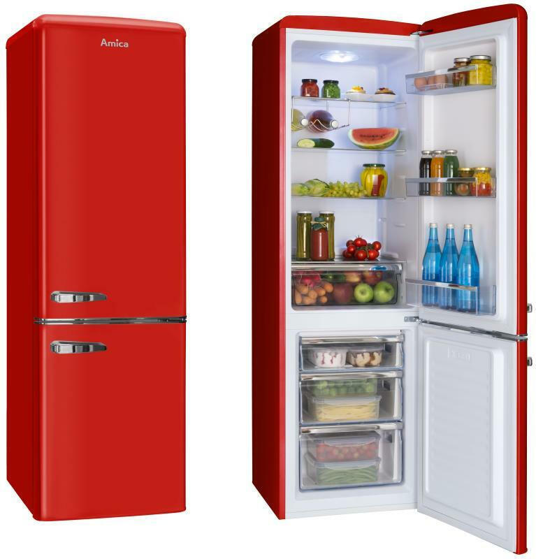 Amica Retro Ψυγειοκαταψύκτης 244lt Υ181xΠ55xΒ61.5εκ. Κόκκινος KGCR 387100 R - Image 2