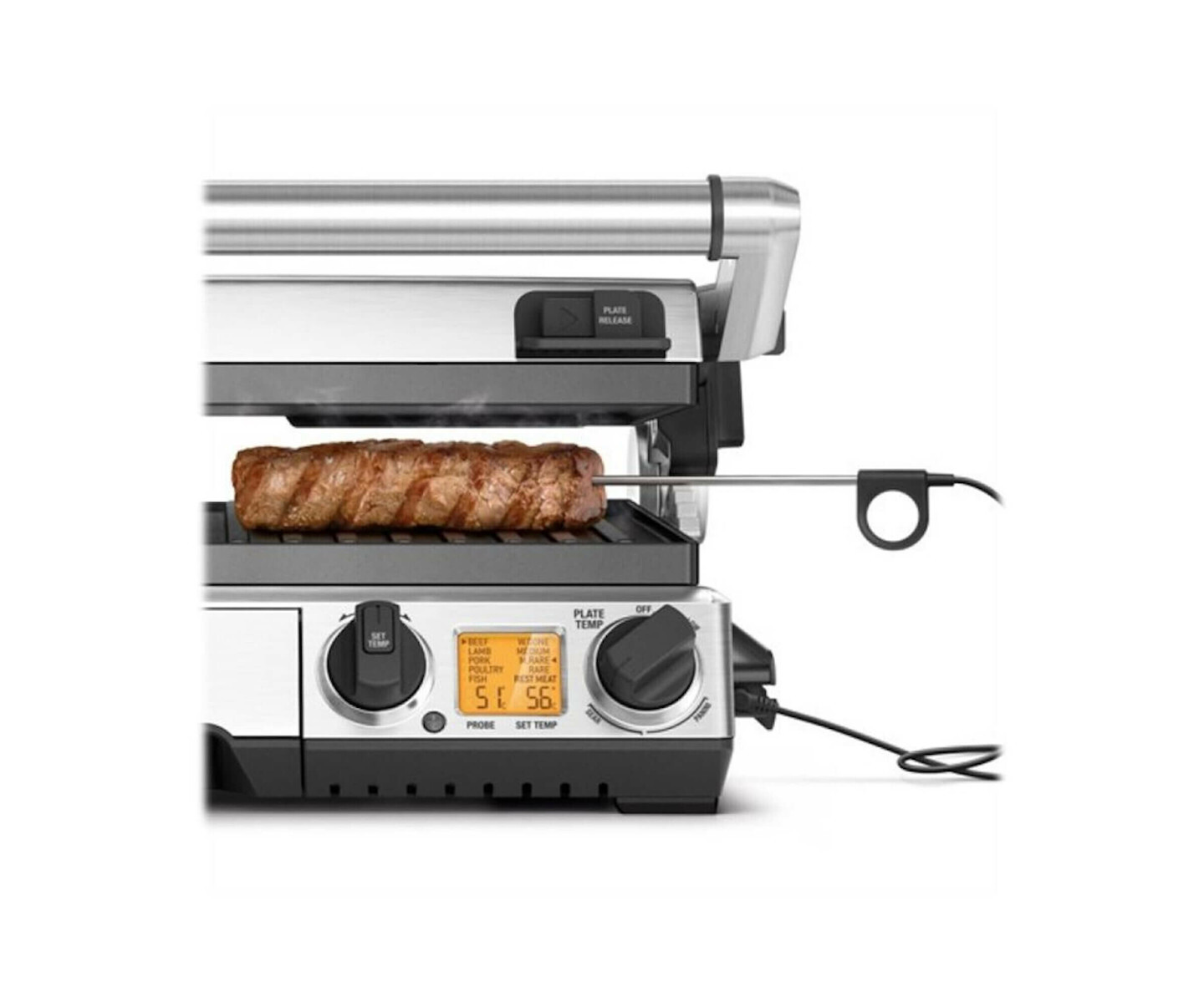 Sage The Smart Grill Pro Τοστιέρα Γκριλιέρα 2400W Inox - Image 4