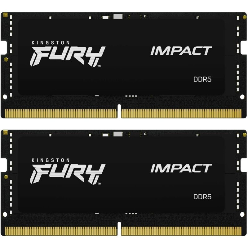 Kingston Fury Impact DDR5 32GB RAM με 2x16GB Modules και Ταχύτητα 6400 για Laptop KF564S38IBK2-32 - Image 2