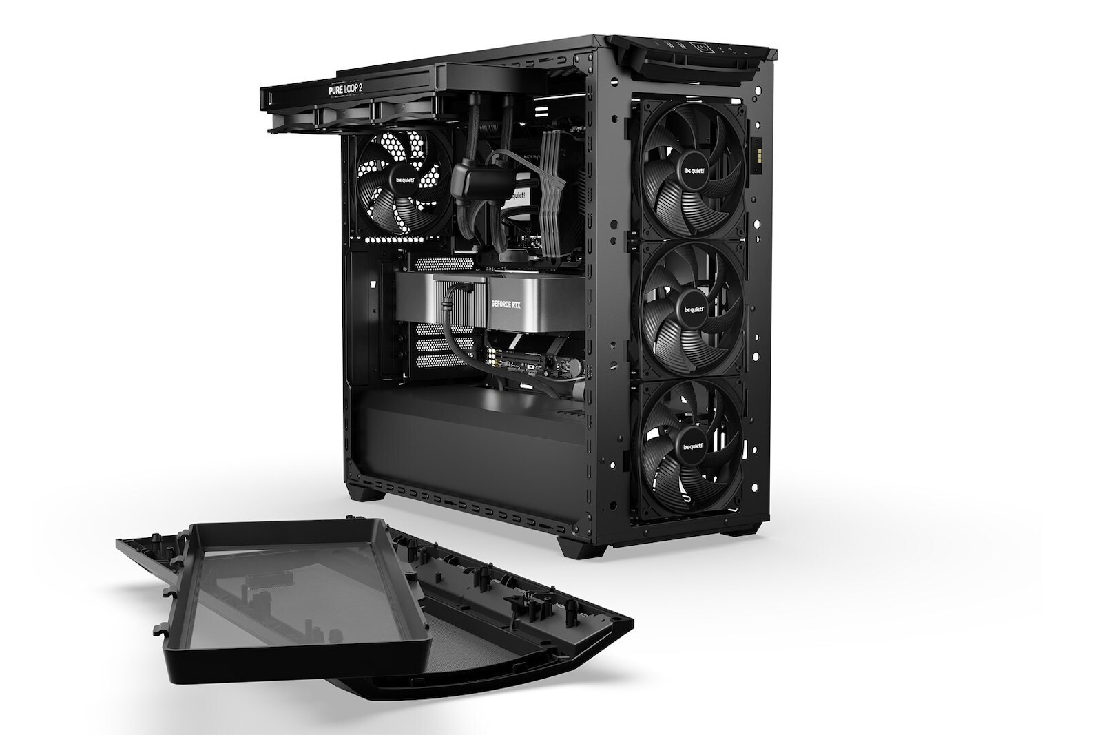 Be Quiet Shadow Base 800 DX Gaming Midi Tower Κουτί Υπολογιστή με Πλαϊνό Παράθυρο και RGB Φωτισμό Μαύρο - Image 7
