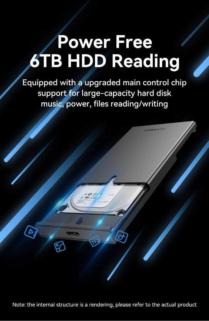 Vention Θήκη για Σκληρό Δίσκο 2.5" SATA III με σύνδεση USB 3.0 KPAB0 - Image 4