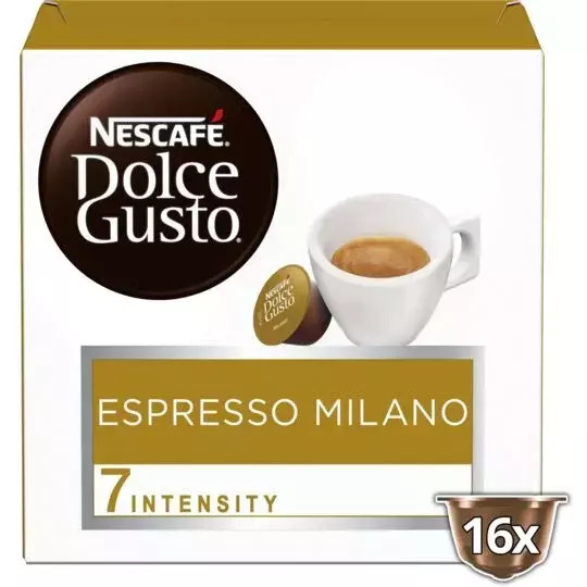 Nescafe Κάψουλες Espresso Συμβατές με Μηχανή Dolce Gusto 16caps 8445290351623