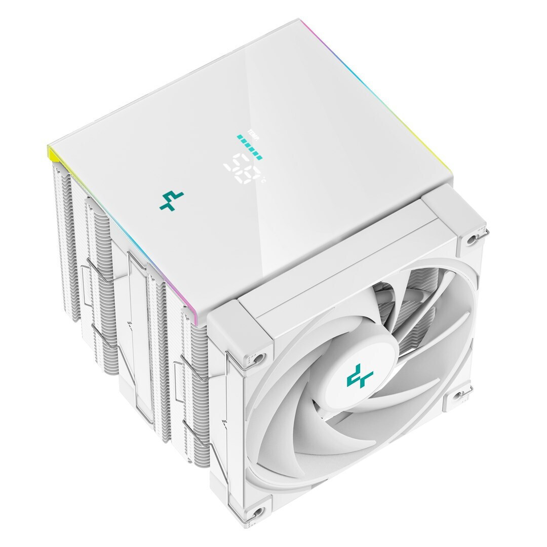 Deepcool AK620 Digital Ψύκτρα Επεξεργαστή Διπλού Ανεμιστήρα για Socket AM4/AM5/1200/115x/1700 με ARGB Φωτισμό Λευκή - Image 4