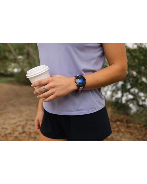 Garmin Forerunner 165 Music 43mm Αδιάβροχο Smartwatch με Παλμογράφο (Berry/Lilac) - Image 2
