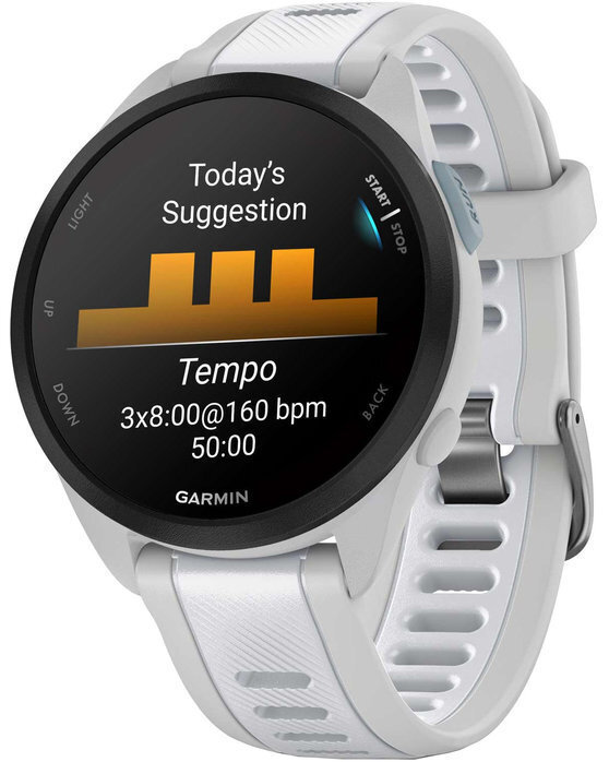 Garmin Forerunner 165 Music 43mm Αδιάβροχο Smartwatch με Παλμογράφο (Mist Gray/Whitestone) - Image 3