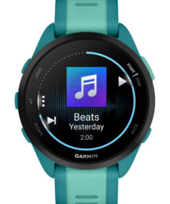 Garmin Forerunner 165 Music 43mm Αδιάβροχο Smartwatch με Παλμογράφο (Turquoise/Aqua)