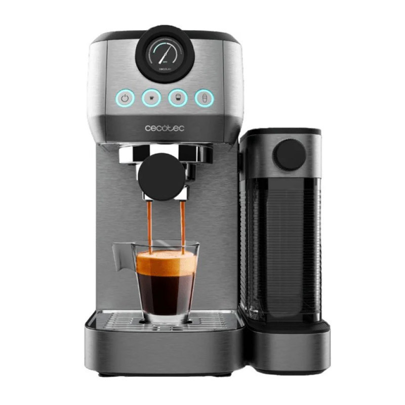 Cecotec Espresso 20 Steel Pro Μηχανή Espresso 1350W Πίεσης 20bar για Cappuccino Ασημί