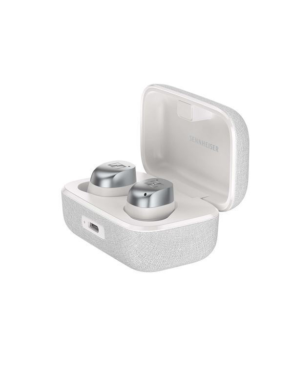 Sennheiser Momentum True Wireless 4 In-ear Bluetooth Handsfree Ακουστικά με Θήκη Φόρτισης White Silver