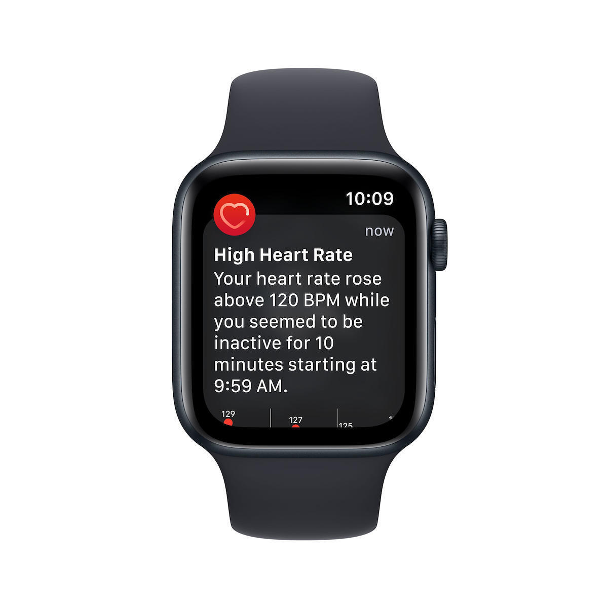 Apple Watch SE 2023 Aluminium 44mm Αδιάβροχο με Παλμογράφο (Midnight με Midnight Sport Band (M/L)) - Image 5