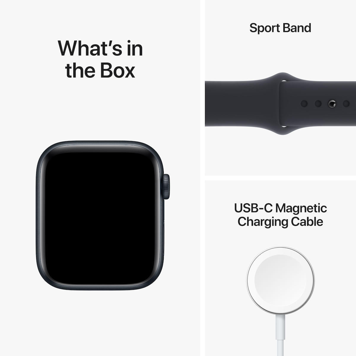 Apple Watch SE 2023 Aluminium 44mm Αδιάβροχο με Παλμογράφο (Midnight με Midnight Sport Band (M/L)) - Image 8