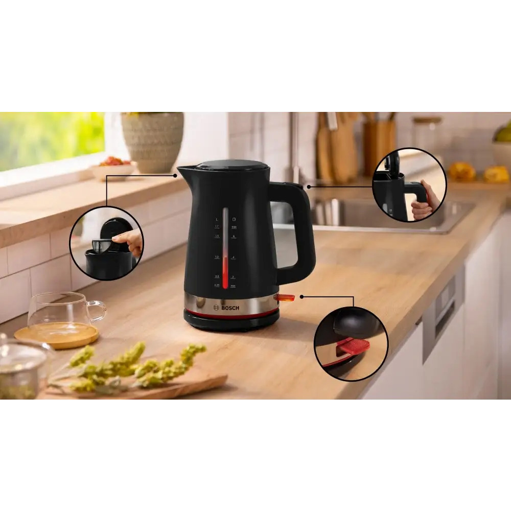 Bosch MyMoment Βραστήρας 1.7lt 2400W Μαύρος - Image 2