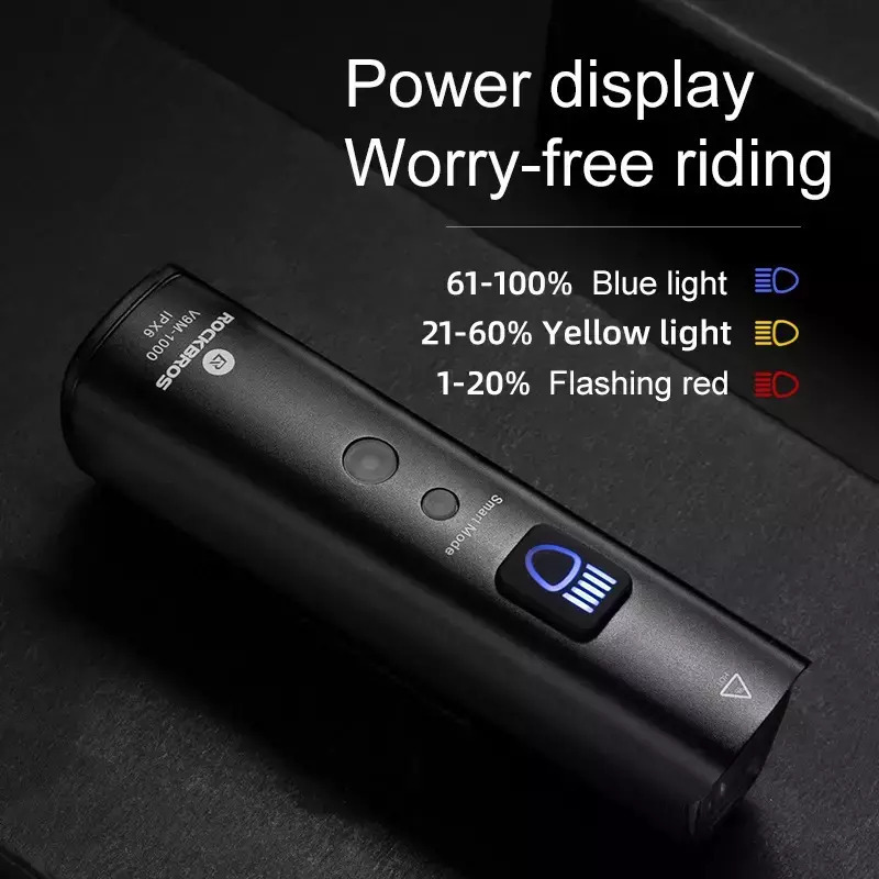Rockbros V9M-1000 Επαναφορτιζόμενο Εμπρόσθιο Φως Ποδηλάτου - Image 4