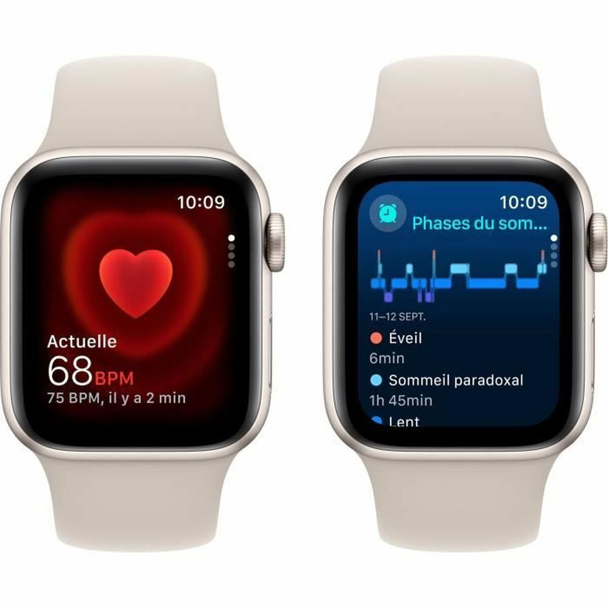 Apple Watch SE 2023 Cellular Aluminium 40mm Αδιάβροχο με eSIM και Παλμογράφο (Starlight με Starlight Sport Band (S/M)) - Image 3