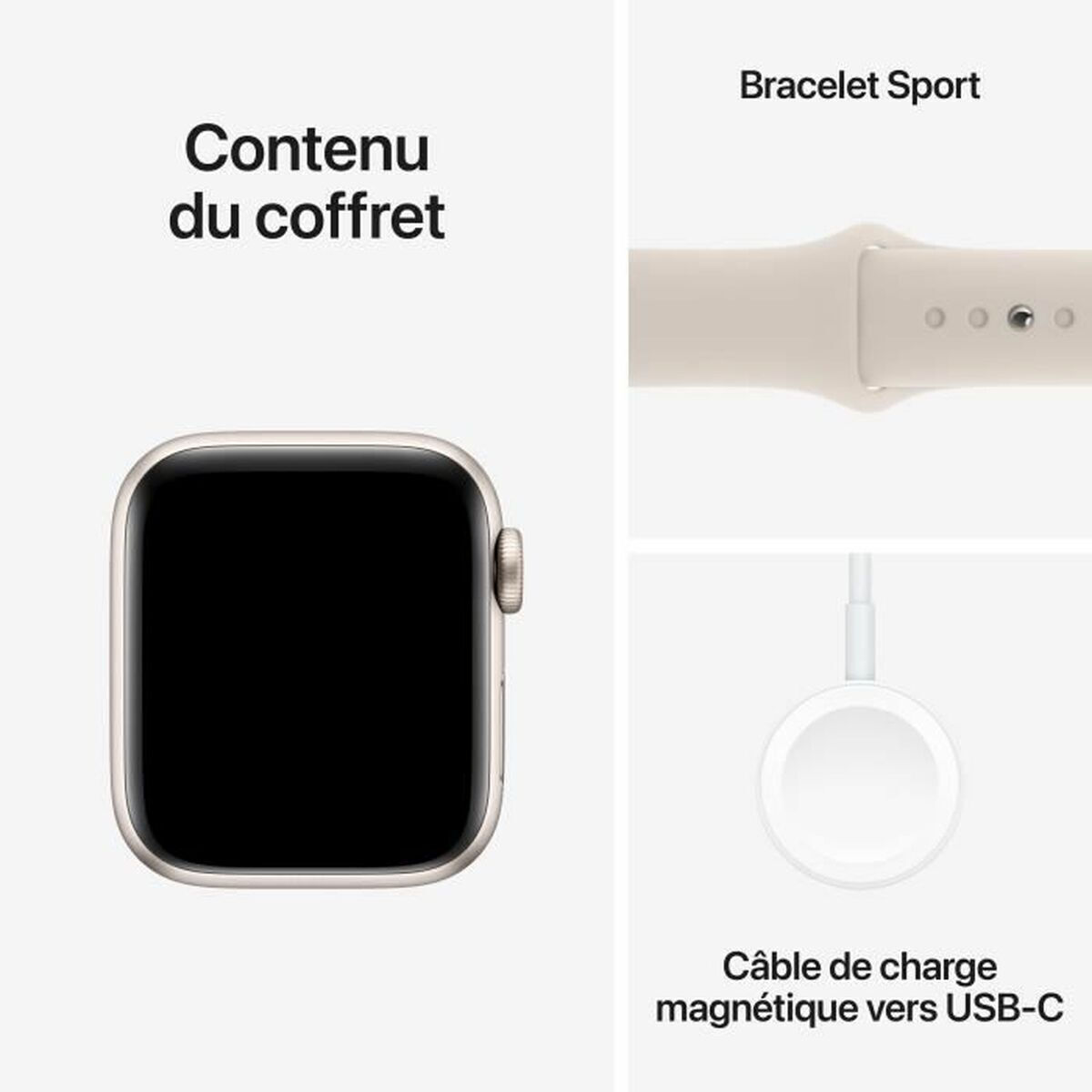 Apple Watch SE 2023 Cellular Aluminium 40mm Αδιάβροχο με eSIM και Παλμογράφο (Starlight με Starlight Sport Band (S/M)) - Image 5