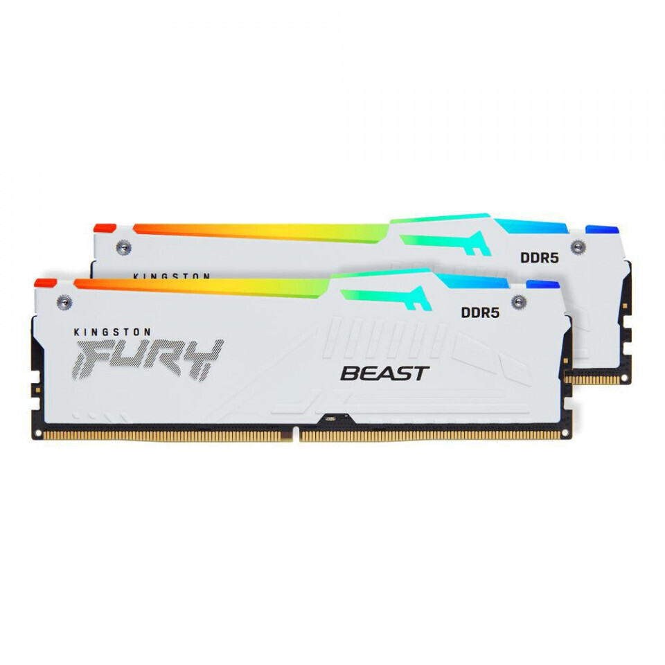 Kingston FURY Beast RGB DDR5 32GB RAM με 2x16GB Modules και Ταχύτητα 6000 για Desktop KF560C30BWEAK2-32