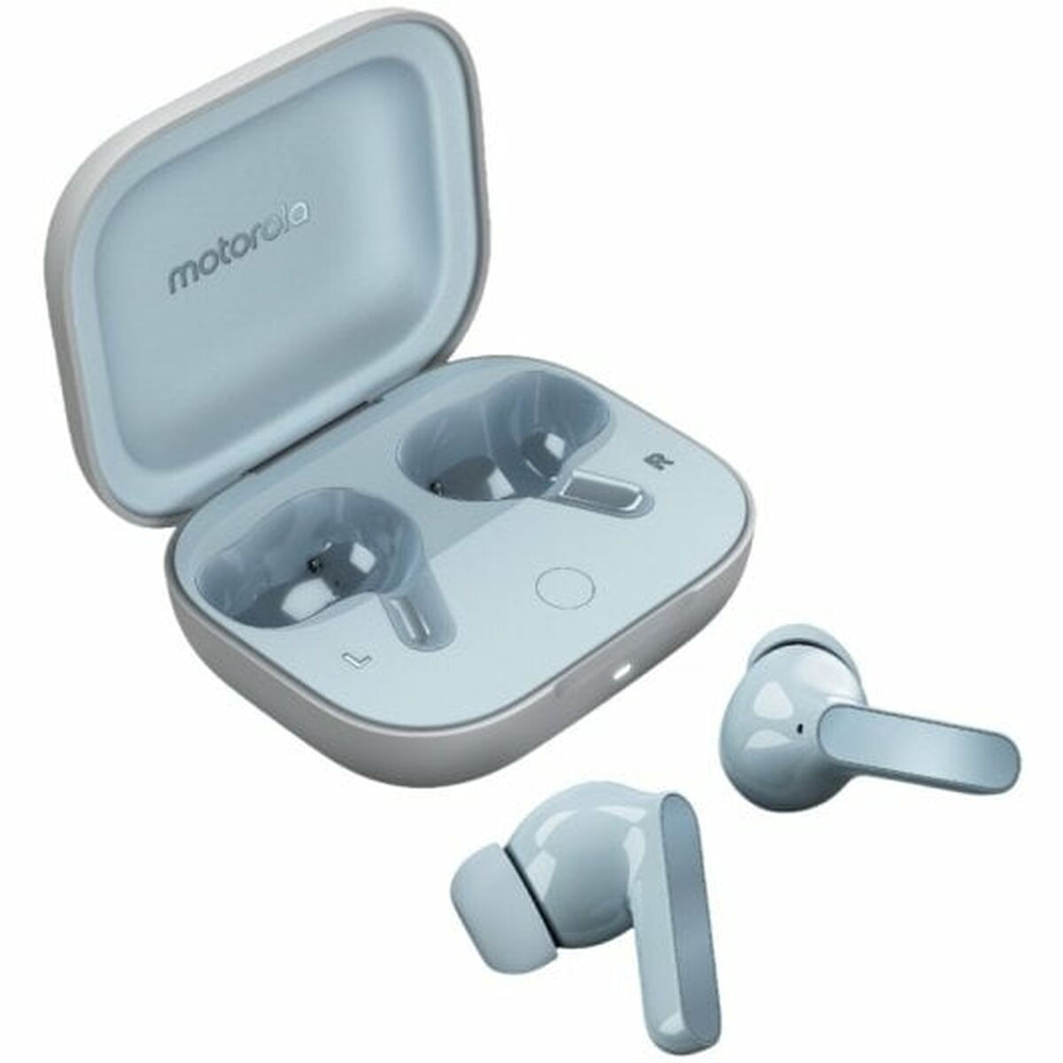 Motorola Moto Buds Bluetooth Handsfree Ακουστικά με Αντοχή στον Ιδρώτα και Θήκη Φόρτισης Glacier Blue - Image 3