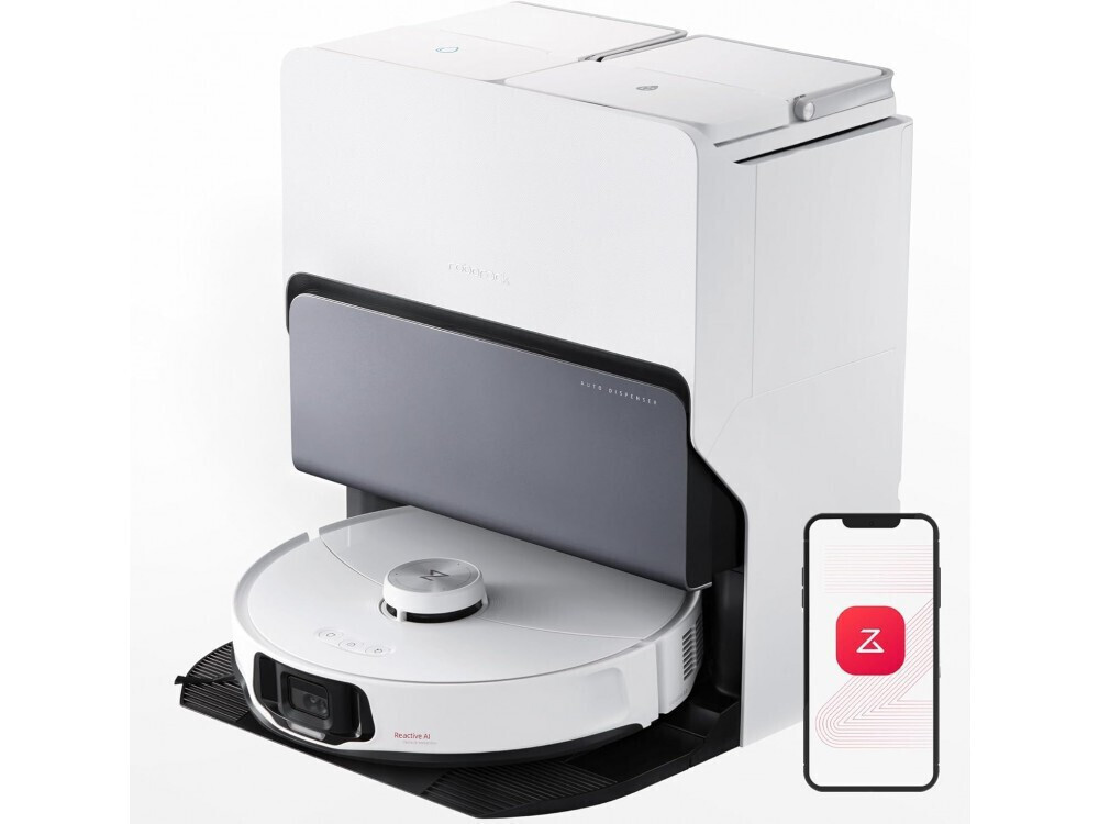 Roborock S8 MaxV Ultra Σκούπα Ρομπότ για Σκούπισμα & Σφουγγάρισμα με Χαρτογράφηση και Wi-Fi Λευκή