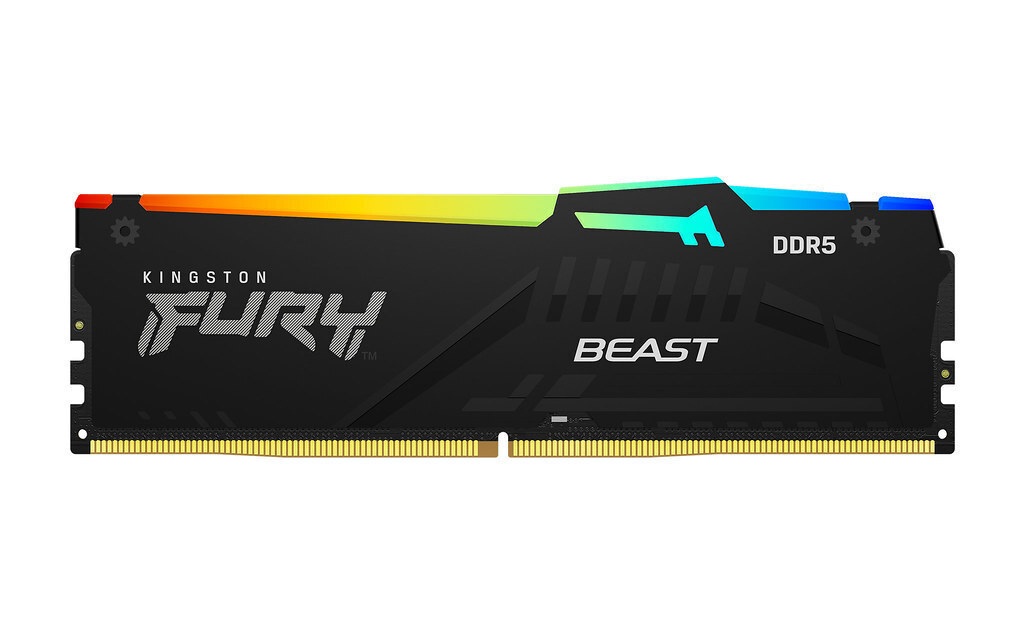 Kingston Fury Beast RGB DDR5 32GB RAM με 2x16GB Modules και Ταχύτητα 6000 για Desktop KF560C30BBEAK2-32 - Image 2