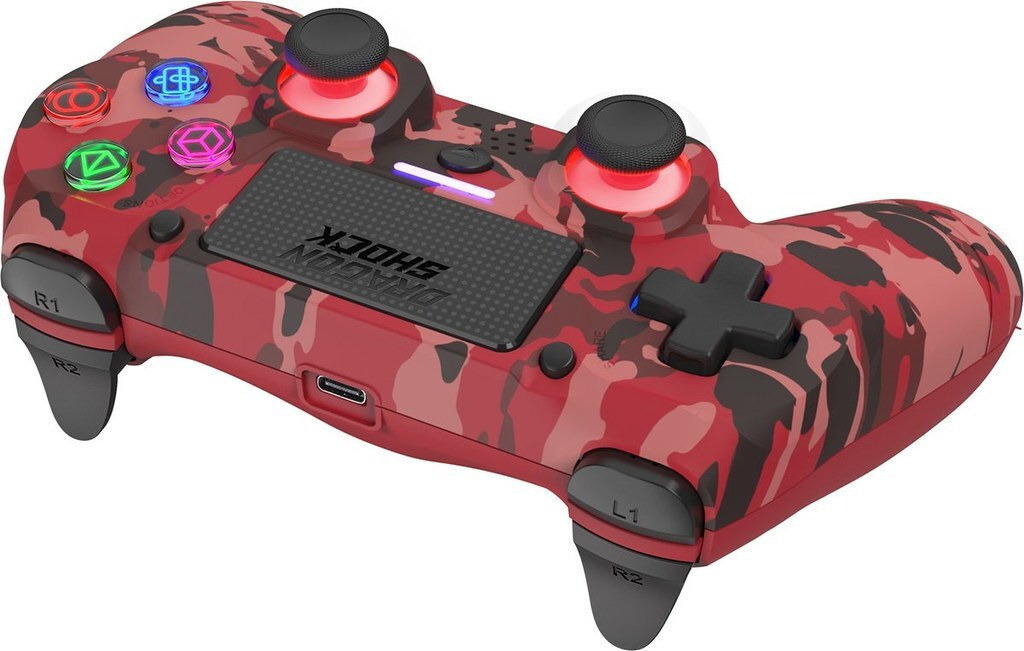 Dragonshock Mizar Ασύρματο Gamepad για PS4 Red Camo - Image 3