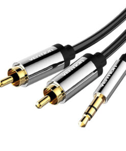 Alternative view of Vention Καλώδιο 3.5mm male - 2x RCA male Μαύρο 3m (056462)