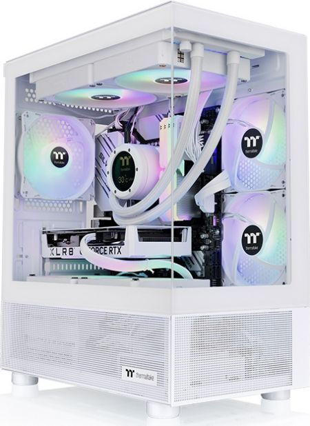 Thermaltake View 170 TG Gaming Micro Tower Κουτί Υπολογιστή με Πλαϊνό Παράθυρο και RGB Φωτισμό Λευκό