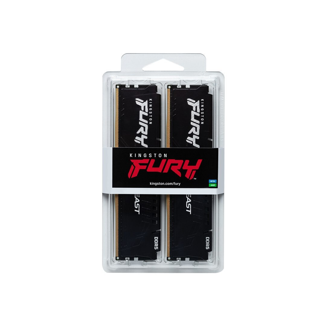 Kingston Fury Beast DDR5 128GB RAM με 4x32GB Modules και Ταχύτητα 5200 για Desktop KF552C40BBK4-128 - Image 3