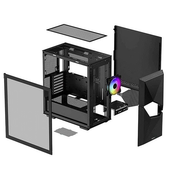 Deepcool Cyclops Midi Tower Κουτί Υπολογιστή με Πλαϊνό Παράθυρο Μαύρο - Image 11