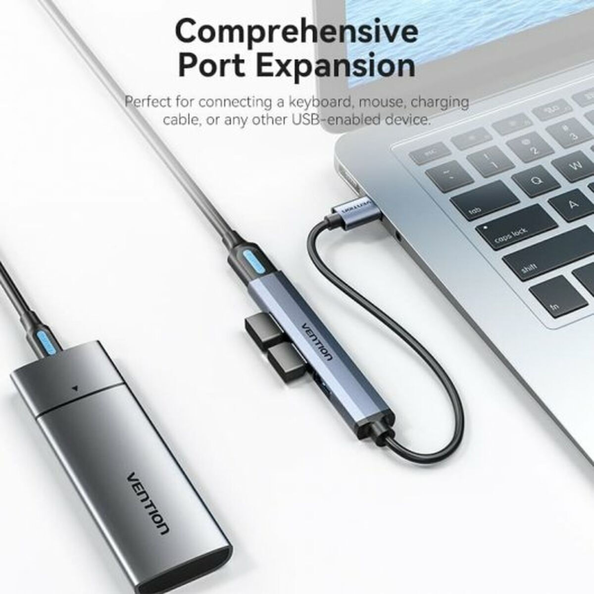 Vention USB 3.0 Hub 4 Θυρών με σύνδεση USB-A Γκρι (CKOHB) - Image 4