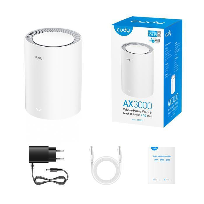 Cudy M3000 v1 WiFi Mesh Network Access Point Wi‑Fi 6 Dual Band (2.4 & 5GHz) Μαύρο - Image 5