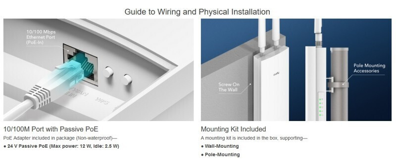 Cudy AP1200 Outdoor Access Point Wi‑Fi 5 Dual Band (2.4 & 5GHz) για Εξωτερική τοποθέτηση - Image 9