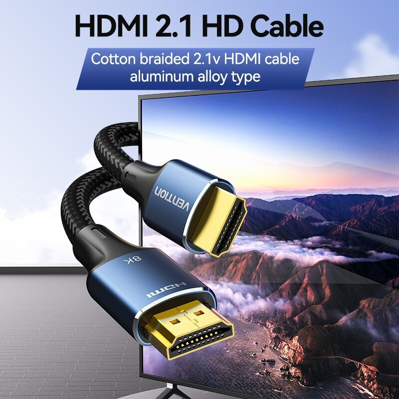 Vention HDMI 2.1 Cable HDMI male - HDMI male 3m Μπλε (120Hz) - Image 11