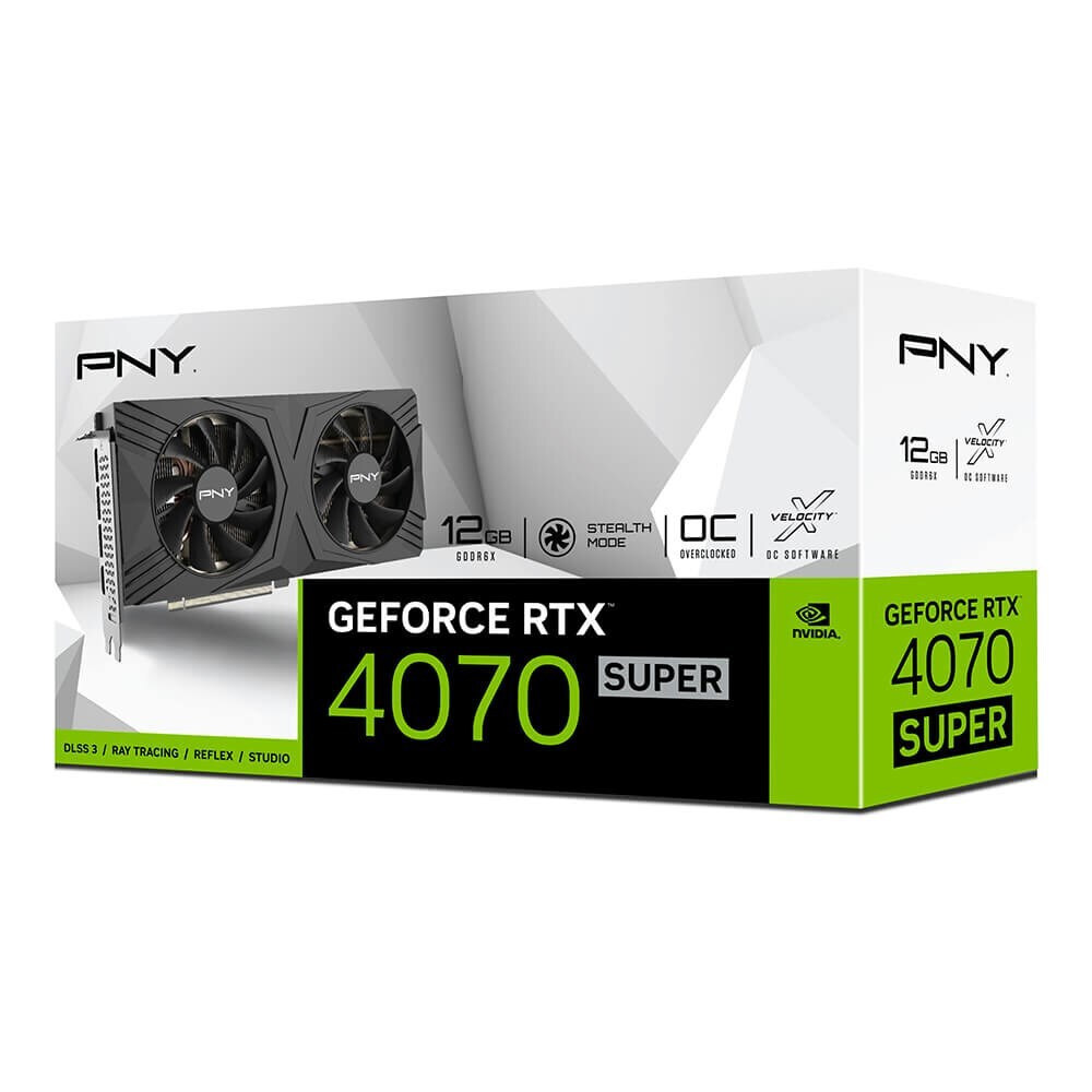 PNY GeForce RTX 4070 Super 12GB GDDR6X OC DF Κάρτα Γραφικών VCG4070S12DFXPB1-O