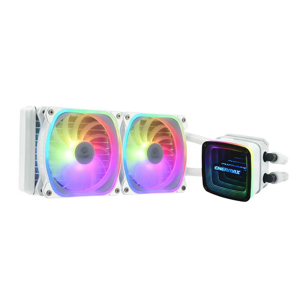 Enermax Aquafusion ADV Υδρόψυξη Επεξεργαστή Διπλού Ανεμιστήρα 120mm για Socket AM4/AM5/1700/1200/115x με RGB Φωτισμό Λευκή