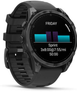 Alternative view of Garmin Fenix 8 Stainless Steel 47mm Αδιάβροχο Smartwatch με Παλμογράφο (Slate Grey With Black Silicone Band)